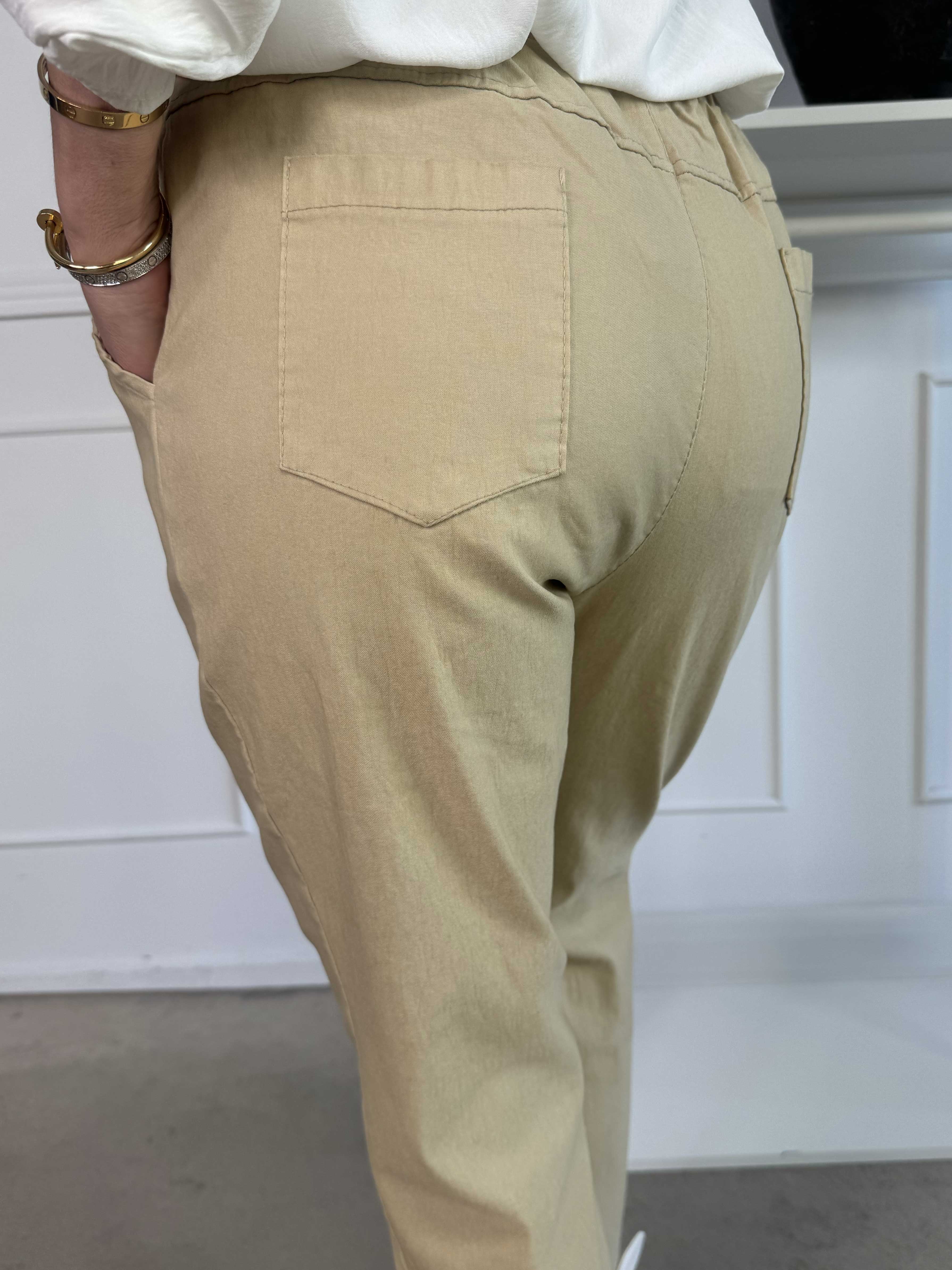 Carla - Byxor med hög stretch och resår i midjan